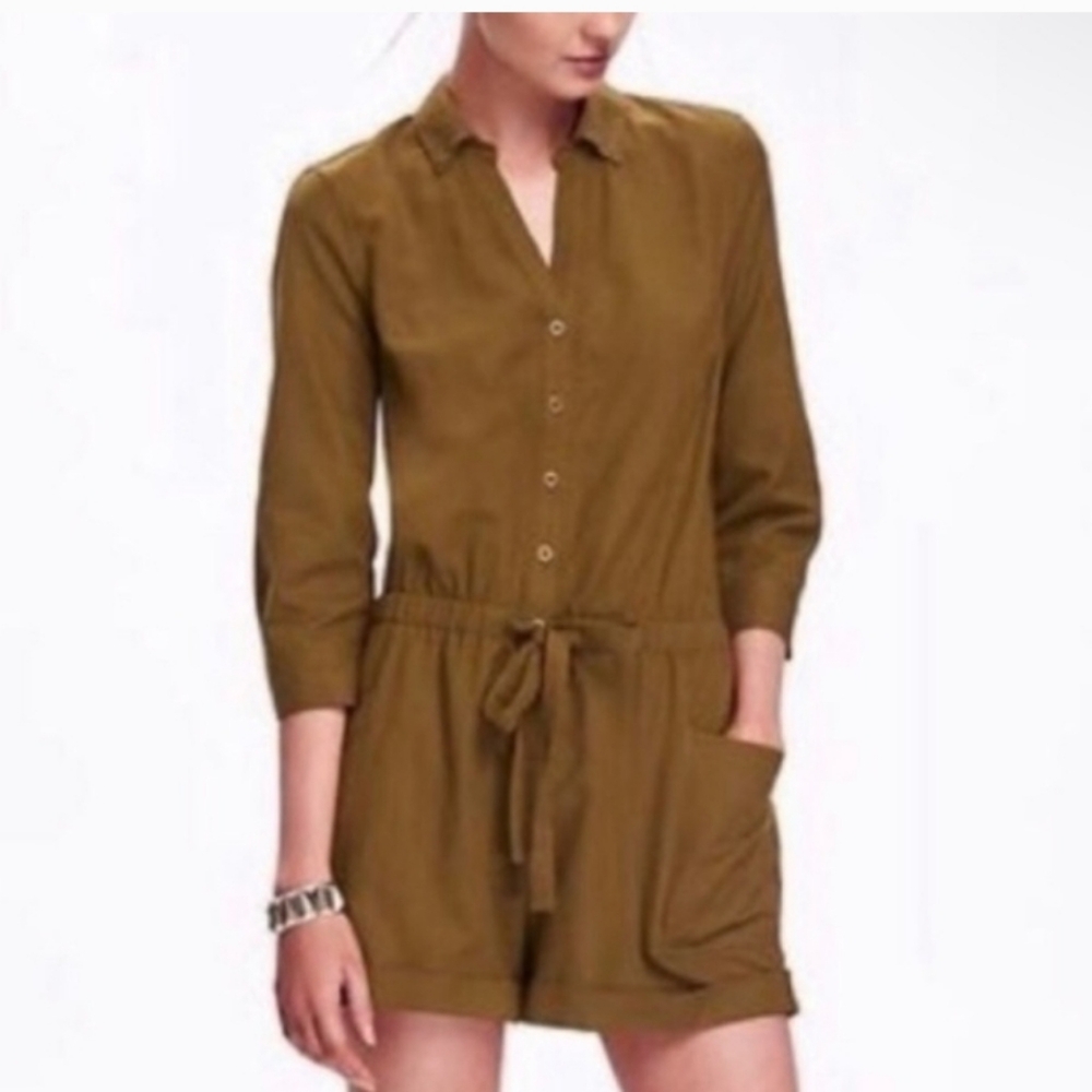Old Navy Oxford Collar Romper Sz XS